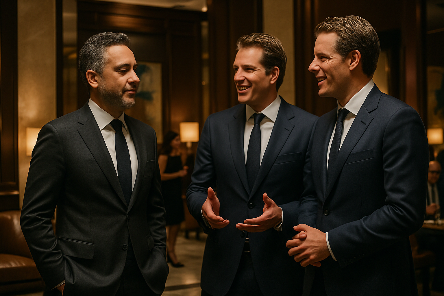 découvrez le club exclusif 'executive branch' lancé par david sacks et les jumeaux winklevoss, qui propose une entrée à 500 000 dollars. rejoignez une communauté sélecte de leaders et d'innovateurs, où les opportunités de réseautage et de collaboration sont infinies.