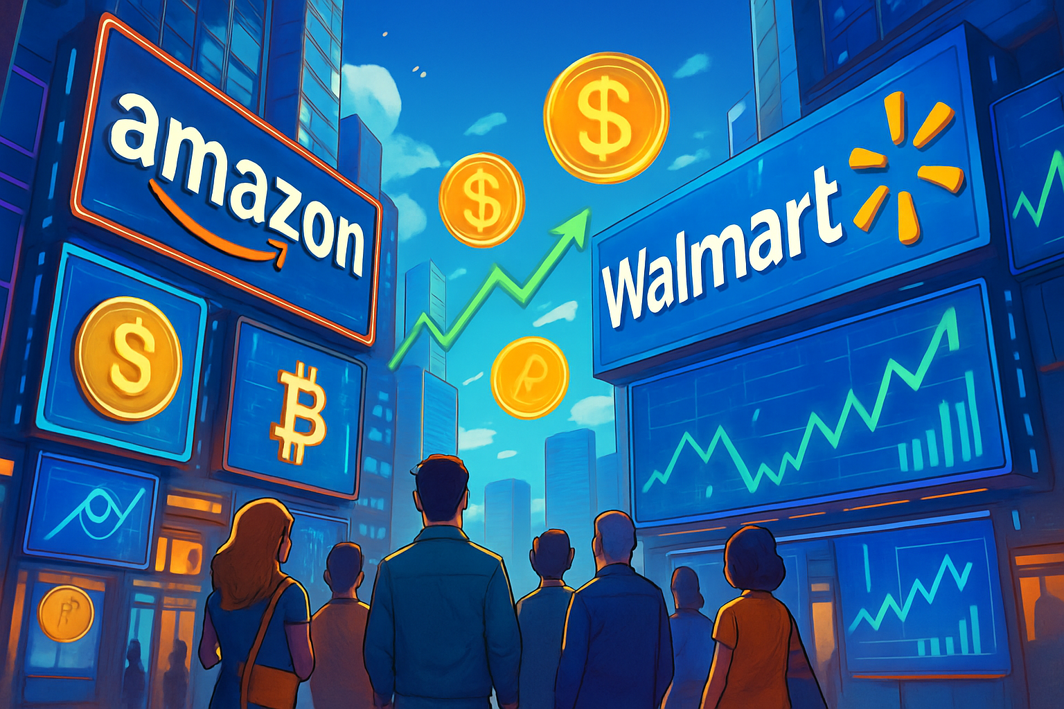 découvrez comment amazon et walmart préparent le lancement de leurs propres stablecoins, marquant le début d'une compétition intense pour dominer le marché du dollar numérique. analyse des enjeux et implications pour l'avenir de la finance.