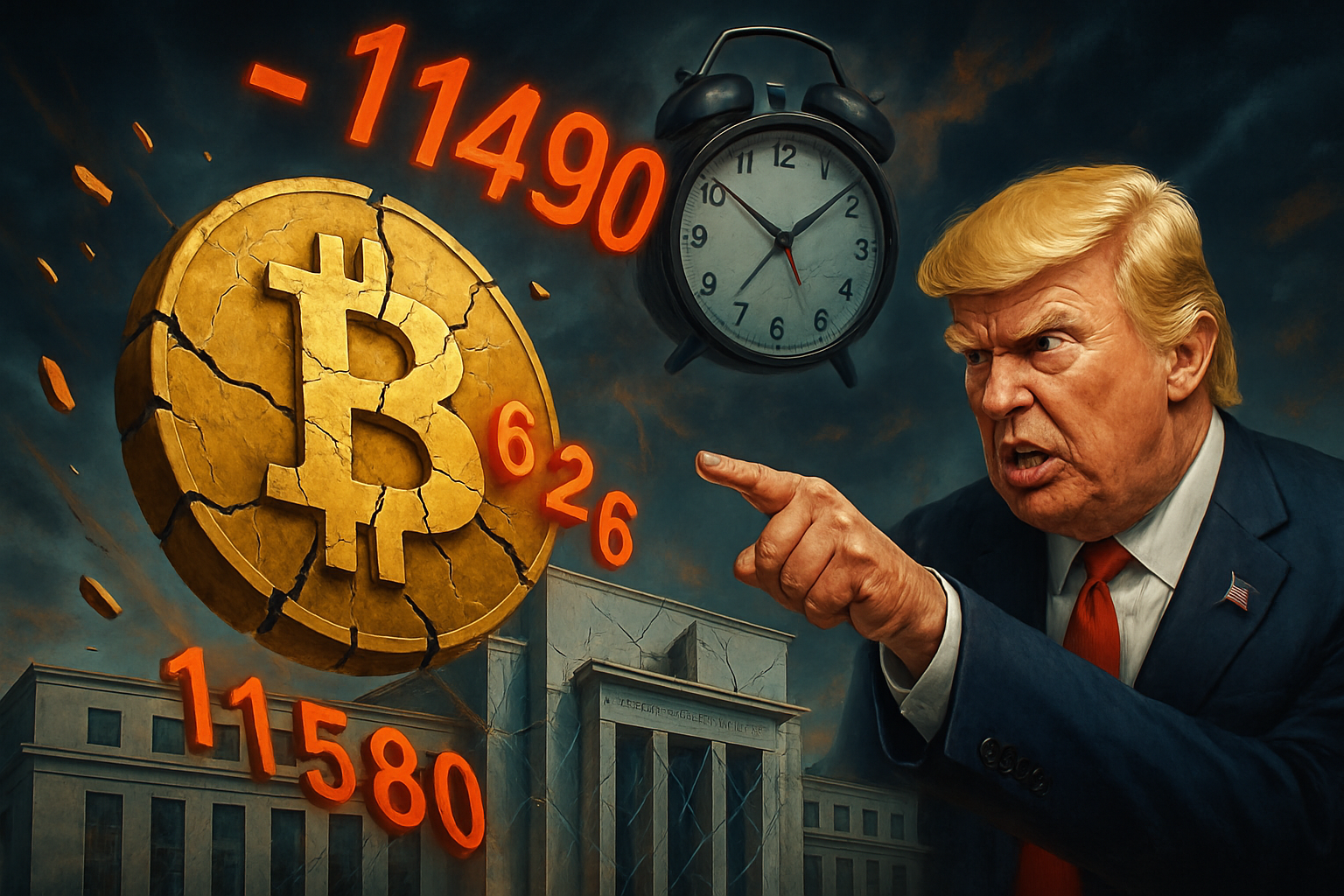découvrez les raisons derrière la chute du bitcoin sous les 115 000 $, alors que les menaces nucléaires de trump et les remaniements au sein de la fed secouent les marchés financiers. analyse approfondie des facteurs influençant la cryptomonnaie.