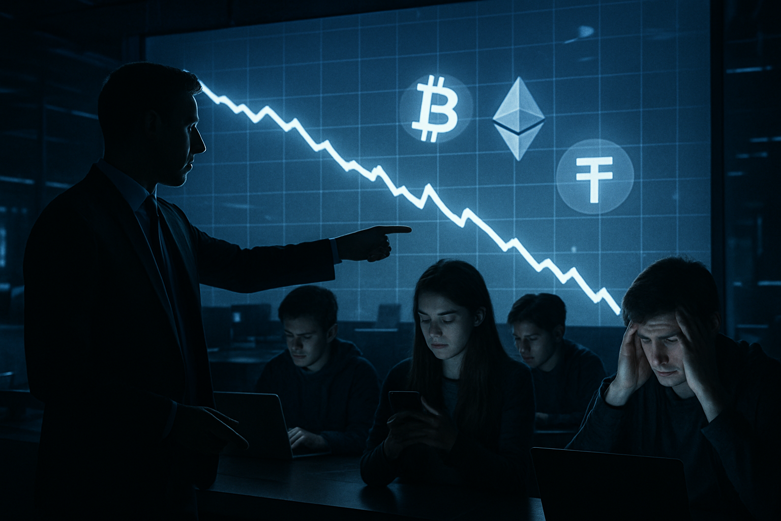 jpmorgan identifie les particuliers comme principaux responsables des ventes massives déclenchant la forte chute du marché des cryptomonnaies.