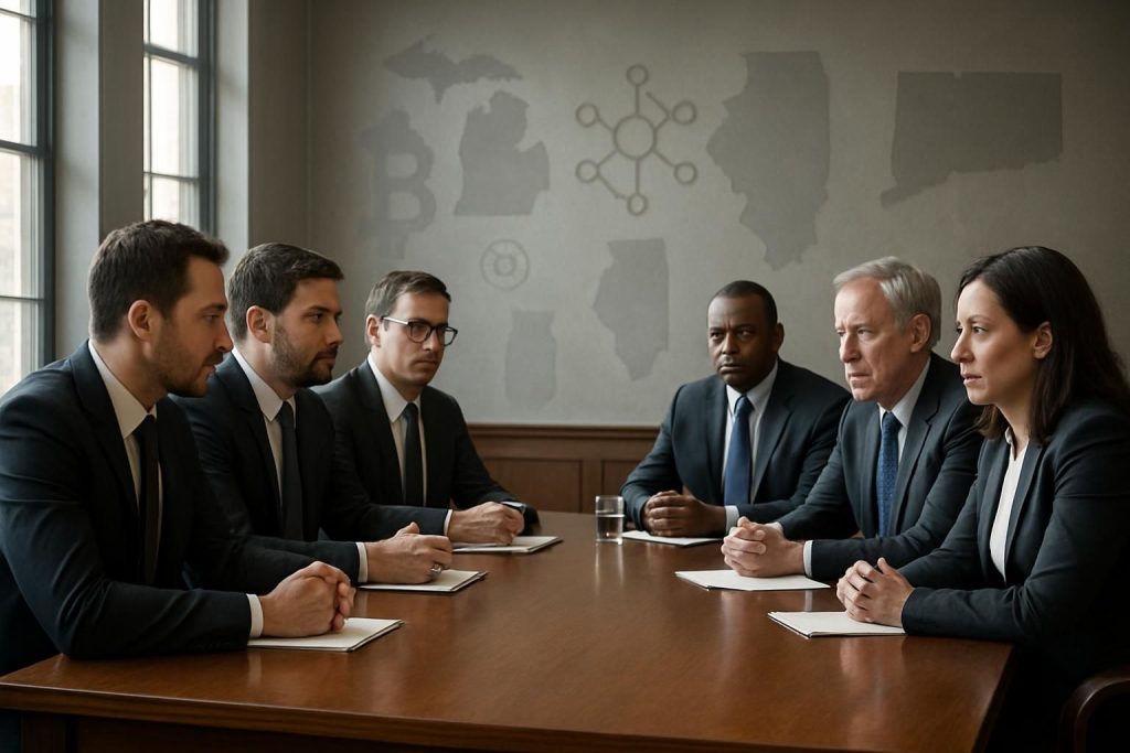 coinbase poursuit le michigan, l’illinois et le connecticut pour contester la réglementation stricte des marchés prédictifs, défendant l'innovation et la liberté financière.