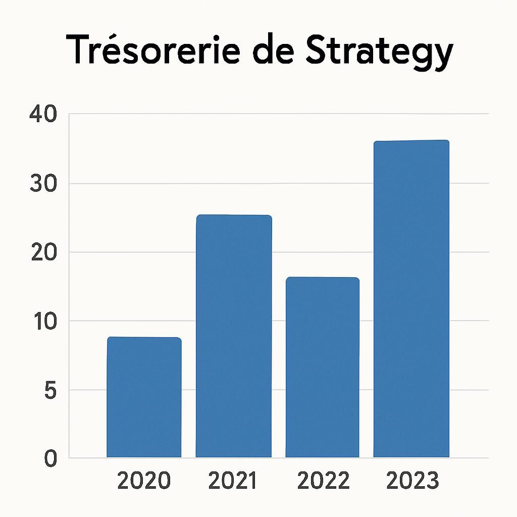 strategy augmente sa trésorerie en dollars à 2,2 milliards $, préférant renforcer sa liquidité plutôt que d'investir dans le bitcoin.