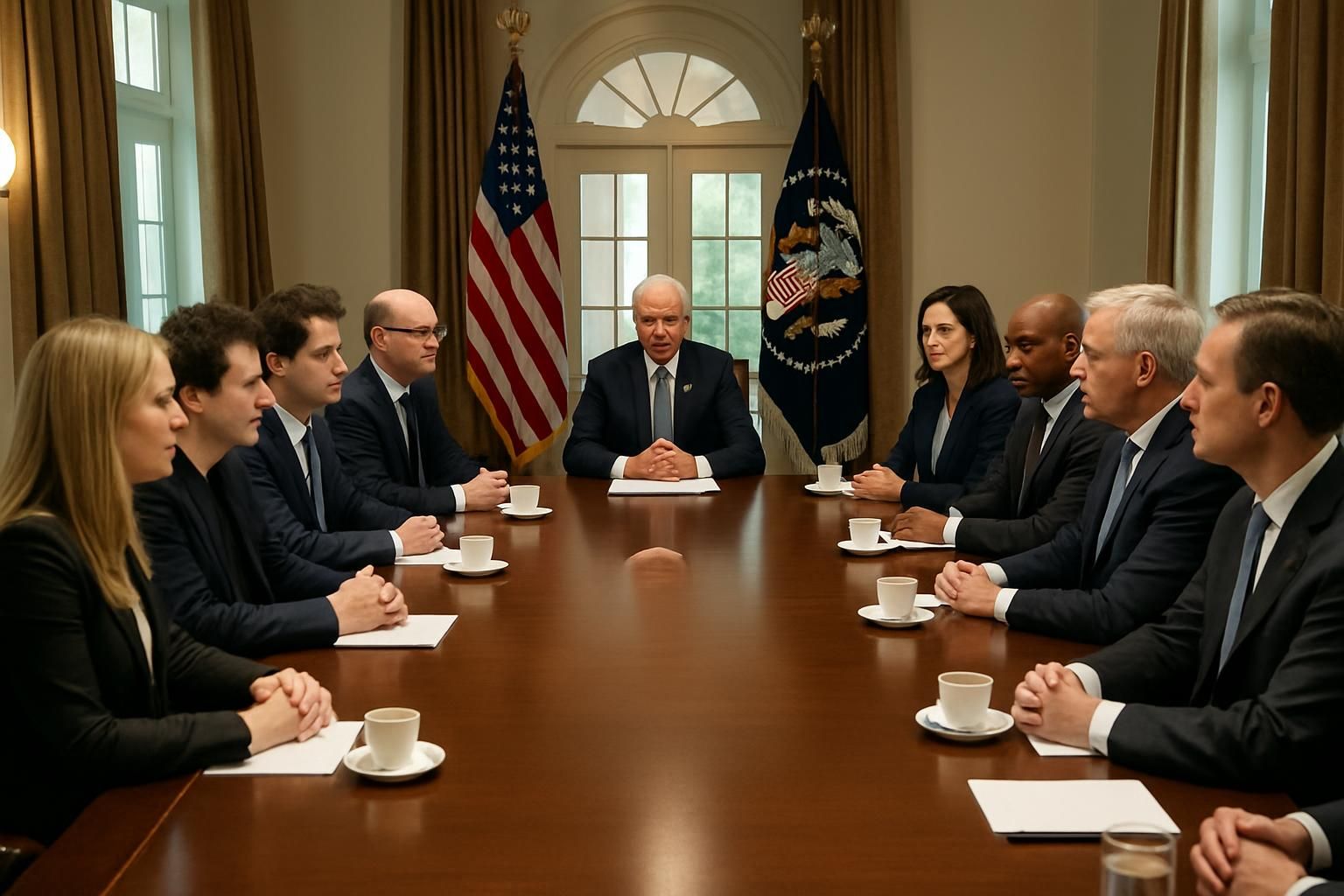 la maison-blanche rassemble les principaux acteurs de la crypto-monnaie et des institutions bancaires pour relancer la réforme du cadre réglementaire du marché, visant à mieux encadrer et sécuriser les échanges.