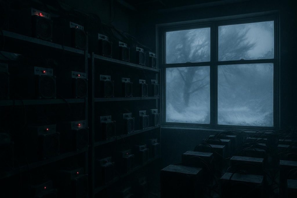 le hashrate du bitcoin atteint son plus bas niveau en sept mois en raison d'une tempête hivernale aux états-unis, perturbant gravement les opérations de minage.