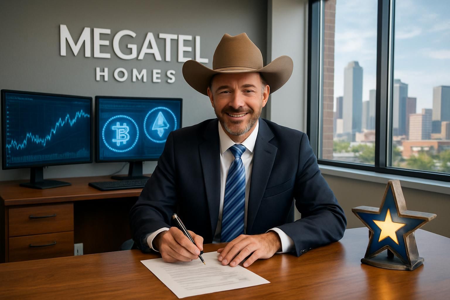 megatel homes, promoteur immobilier basé au texas, reçoit l'approbation de la sec pour lancer un programme de récompenses en crypto-monnaies, innovant dans le secteur immobilier.