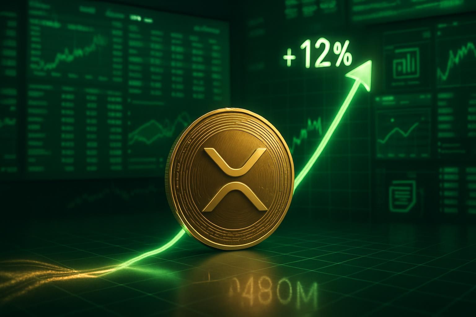 xrp bondit de 12 % suite à l'annonce des etf spot, poursuivant leur série de gains avec des flux record de 48 millions de dollars, dynamisant le marché des cryptomonnaies.